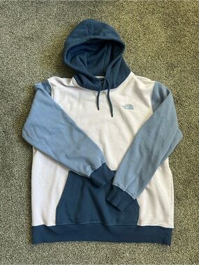 The North Face Men's Three-Tone Blue Pullover Hoodie